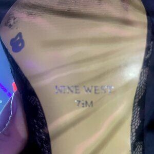 Nine West open toe lace heel